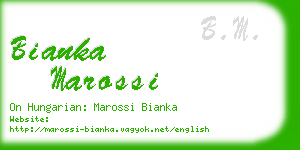 bianka marossi business card